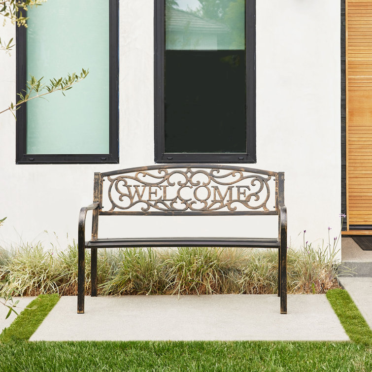 Outdoor welcome online bench